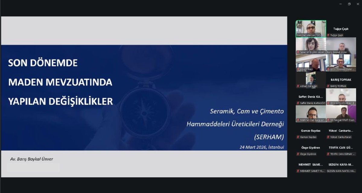 Son Dönemde Maden Mevzuatında Yapılan Değişiklikler konulu webinar gerçekleşmiştir