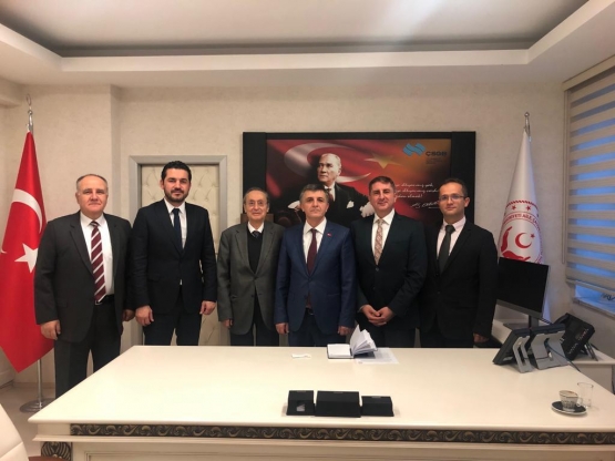 Türkiye Seramik Federasyonu’ndan  T.C. Aile, Çalışma ve Sosyal Hizmetler Bakanlığı İş Sağlığı ve Güvenliği Genel Müdürü Sedat Yenidünya’ya ziyaret…