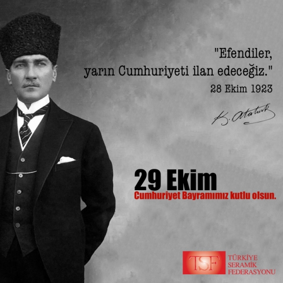 29 Ekim Cumhuriyet Bayramımız kutlu olsun.