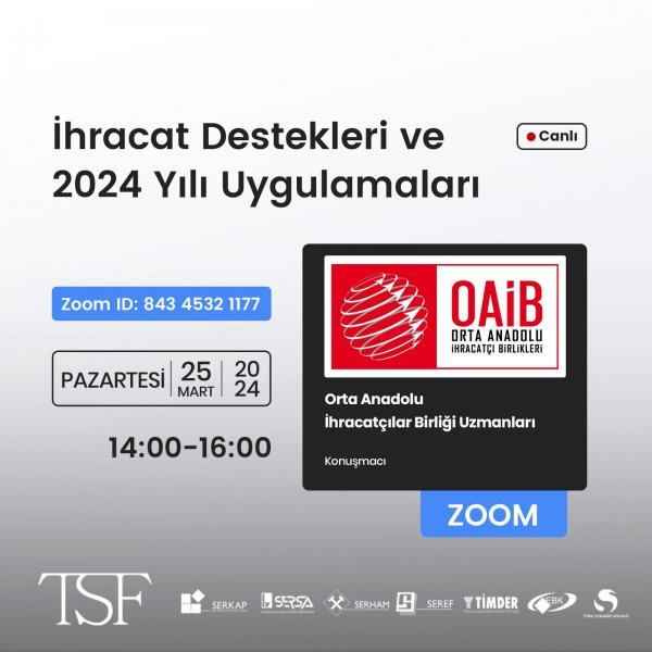 İhracat Destekleri ve 2024 Yılı Uygulamaları Eğitimi